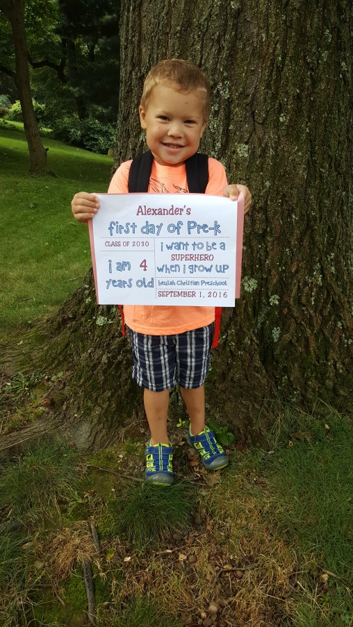 Alexander 1st day of prek
